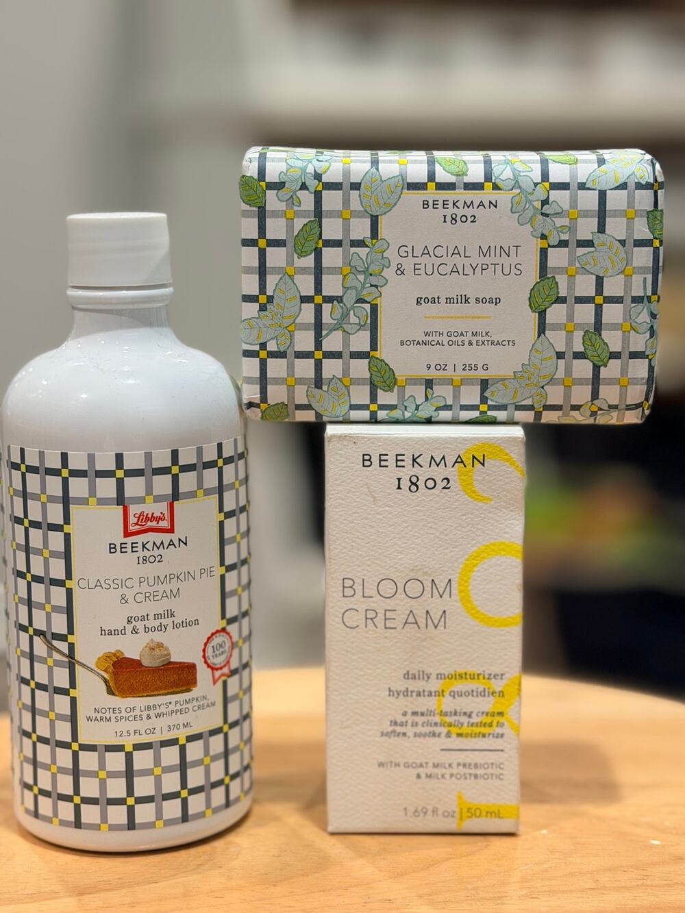 Beekman Bundle - Bloom Cream,  Pumpkin Pie & Glacial Mint and Eucalyptus Soap